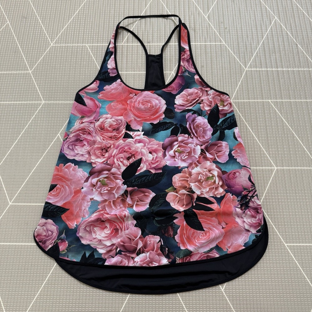 Lululemon Coastal Tank in Secret Garden Rose Floral Size 6